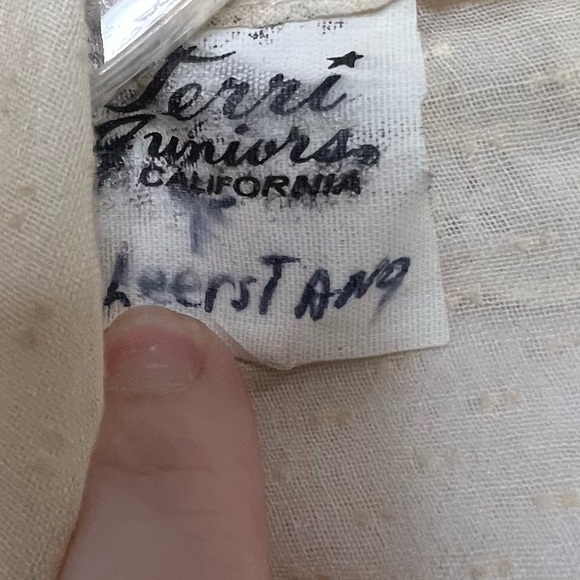 Terri Juniors Vintage Cream Prairie Cottage Core Pairie Maxi Dress - Picture 2 of 8